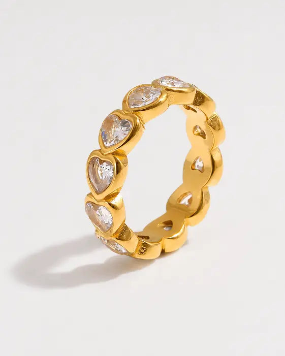 Heart Eternity Gold Ring