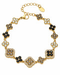 Noir Crystal Clover Bracelet