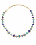 Ocean Bloom Crystal Clover Necklace