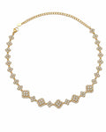 Golden Bloom Crystal Clover Necklace