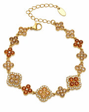 Champagne Crystal Clover Bracelet