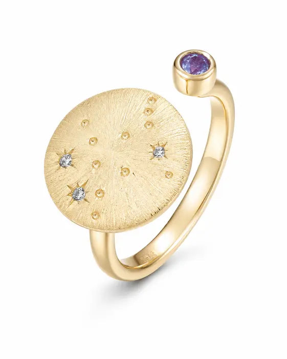 July Ruby Adjustable Birthstone Ring