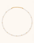 June Moonstone Beaded Choker Necklace by ZodiGlow, moonstone gold delicate necklace, main product view