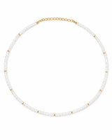 June Moonstone Beaded Choker Necklace by ZodiGlow, moonstone gold delicate necklace, main product view