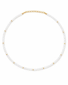 June Moonstone Beaded Choker Necklace by ZodiGlow, moonstone gold delicate necklace, main product view