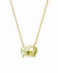 Lemonlight Quartz Necklace by ZodiGlow, quartz gold white necklace, main product view