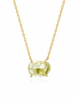 Lemonlight Quartz Necklace by ZodiGlow, quartz gold white necklace, main product view
