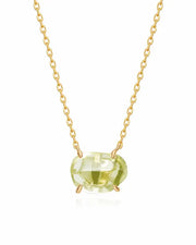 Lemonlight Quartz Necklace by ZodiGlow, quartz gold white necklace, main product view