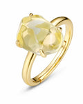 Lemonlight Quartz Ring by ZodiGlow, quartz gold white ring, main product view