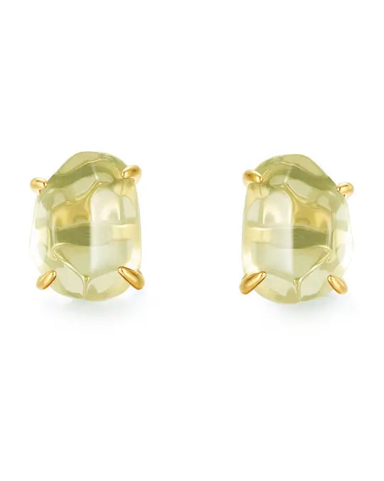 Lemonlight Quartz Stud Earrings