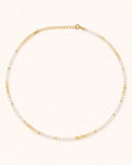 November Citrine Beaded Choker Necklace by ZodiGlow, citrine gold delicate necklace, main product view