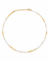 November Citrine Beaded Choker Necklace by ZodiGlow, citrine gold delicate necklace, main product view