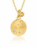 November Citrine Birthstone & Scorpio Zodiac Necklace by ZodiGlow, citrine gold birthstone necklace, main product view