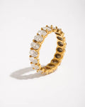 Oval Eternity Gold Ring by ZodiGlow, gold ring, main product view