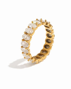 Oval Eternity Gold Ring