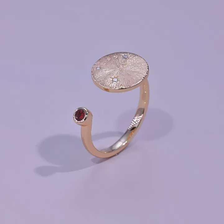 June Alexandrite Adjustable Birthstone Ring