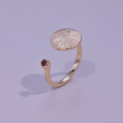July Ruby Adjustable Birthstone Ring