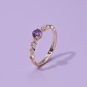 Celestia Amethyst Star Open Ring