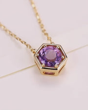 May Emerald Hexagon Necklace – Taurus Birthstone Jewelry