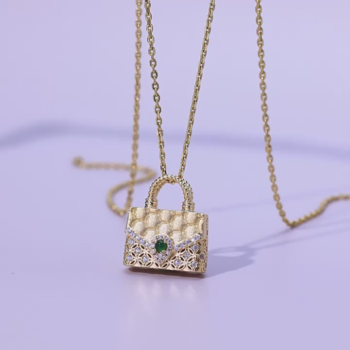 Aurelia Jade Purse Pendant Necklace