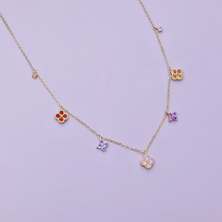 Lumière Clover Opal Necklace