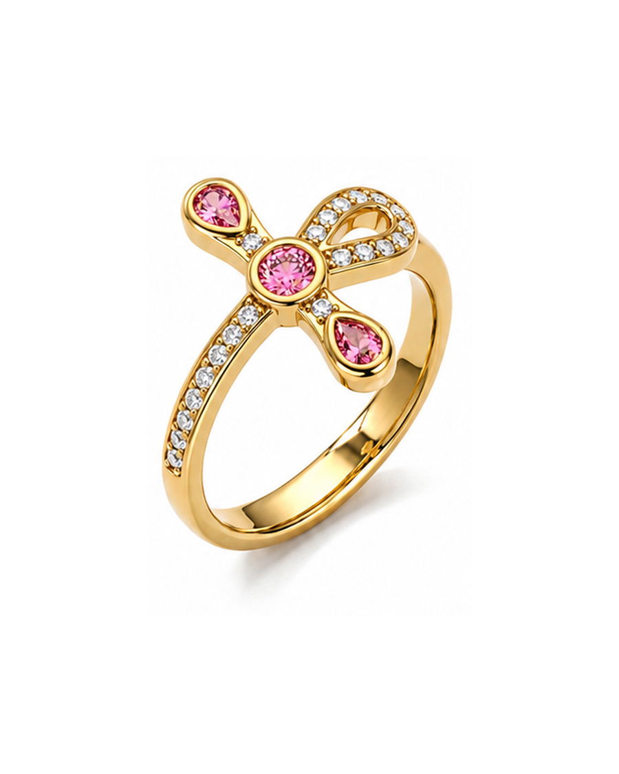 Ribbon Knot Crystal Ring