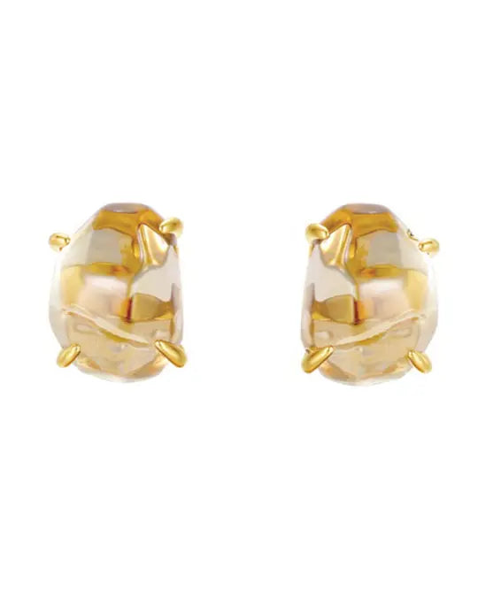 Solara Citrine Stud Earrings