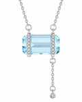 Topaz Sugar Drop Necklace by ZodiGlow, topaz crystal delicate necklace, main product view