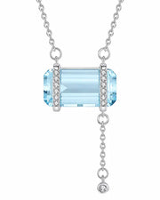 Topaz Sugar Drop Necklace by ZodiGlow, topaz crystal delicate necklace, main product view