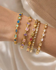 Alternate view of 5-Piece Waterproof Crystal Bangle Bracelet Set by Zodiglow