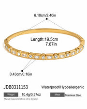 Close-up view of 5-Piece Waterproof Crystal Bangle Bracelet Set by Zodiglow