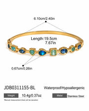 Additional view 7 of 5-Piece Waterproof Crystal Bangle Bracelet Set by Zodiglow