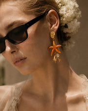 Alternate view of Amber Reef Starfish Drop Earrings by Zodiglow