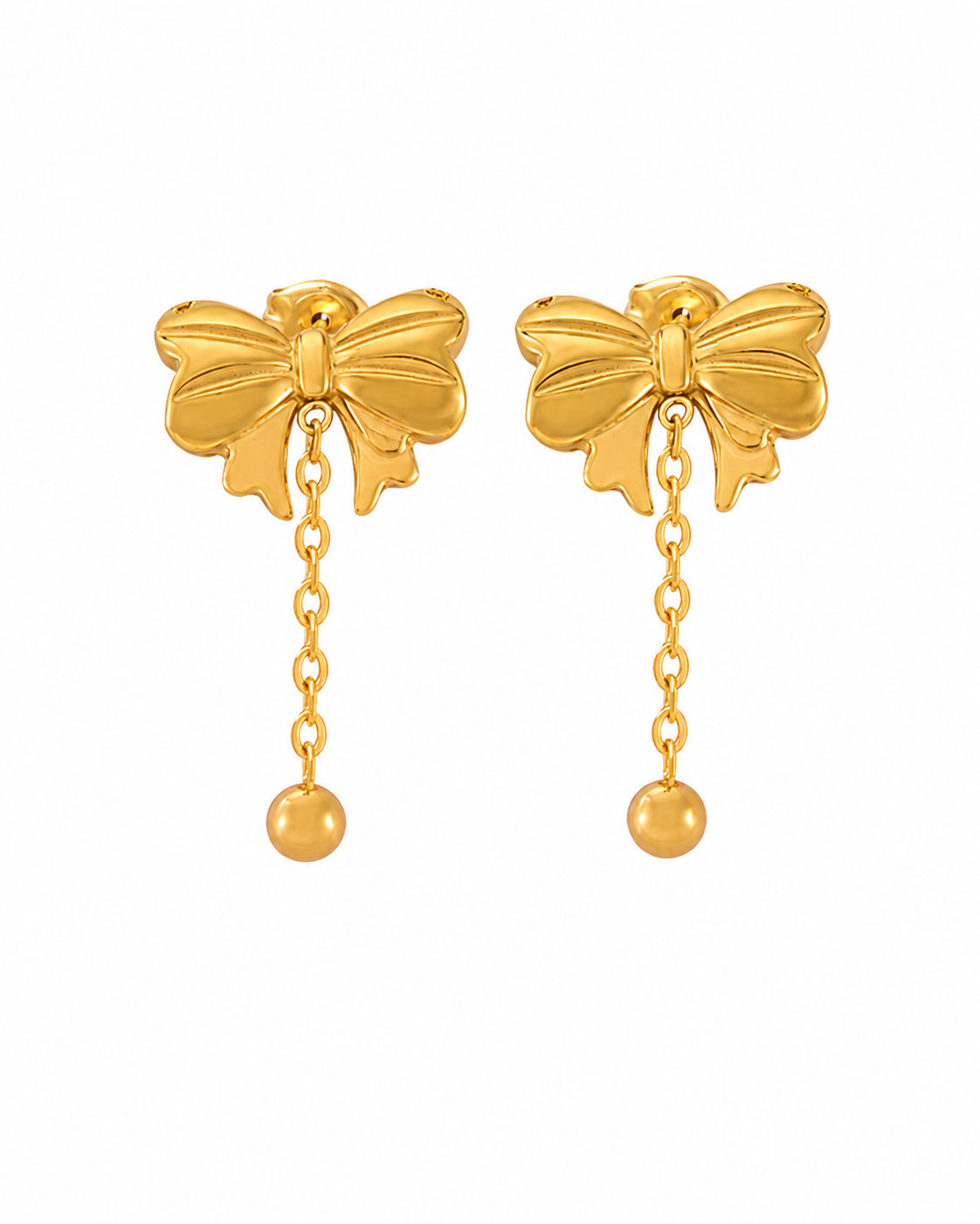 Front view of Amelie Bow Jewelry Set by Zodiglow