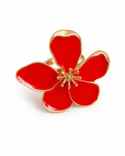 Side view of Amelie Enamel Bloom Ring by Zodiglow