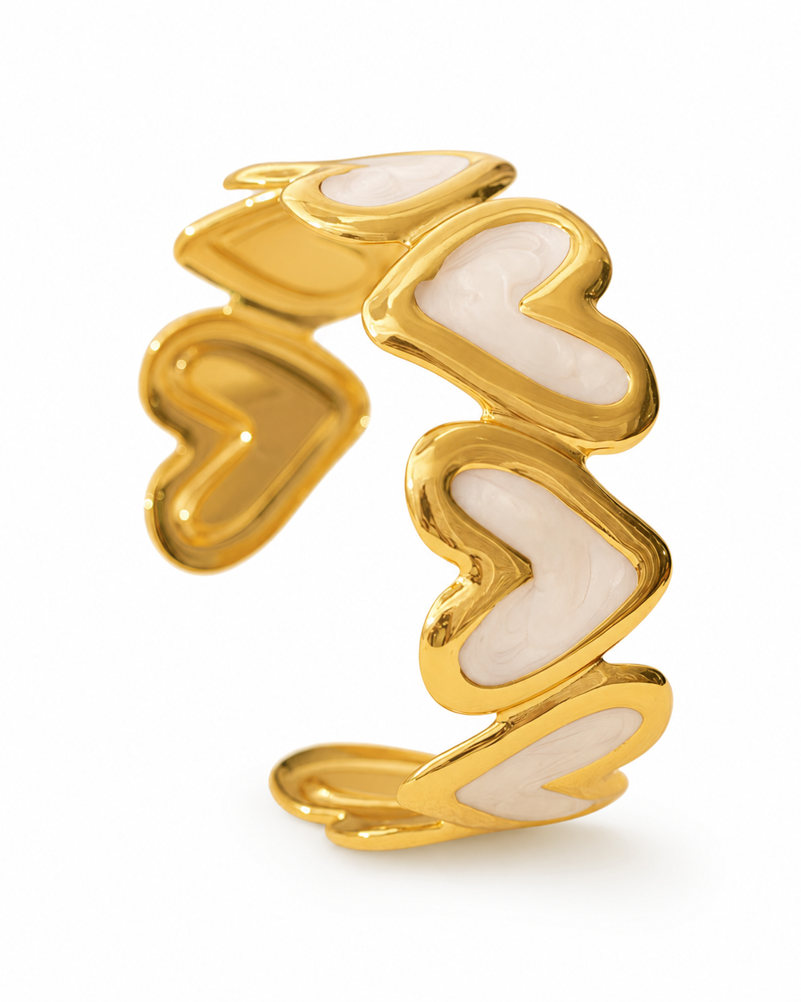 Additional view 7 of Amora Heart Cuff Bracelet by Zodiglow