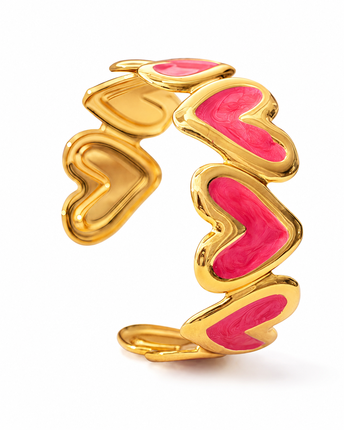 Additional view 8 of Amora Heart Cuff Bracelet by Zodiglow