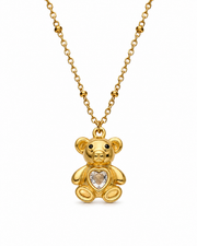 Detail view of Amora Bear Necklace by Zodiglow