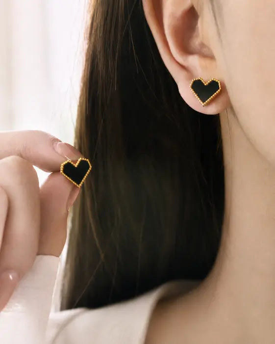 Side view of Amorette Heart Jewelry Collection by Zodiglow
