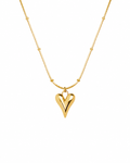Front view of Amorette Sculpted Heart Pendant Necklace by Zodiglow