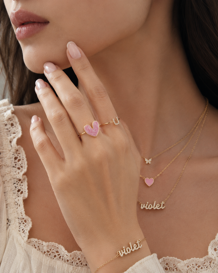 Amour Enamel Heart Ring
