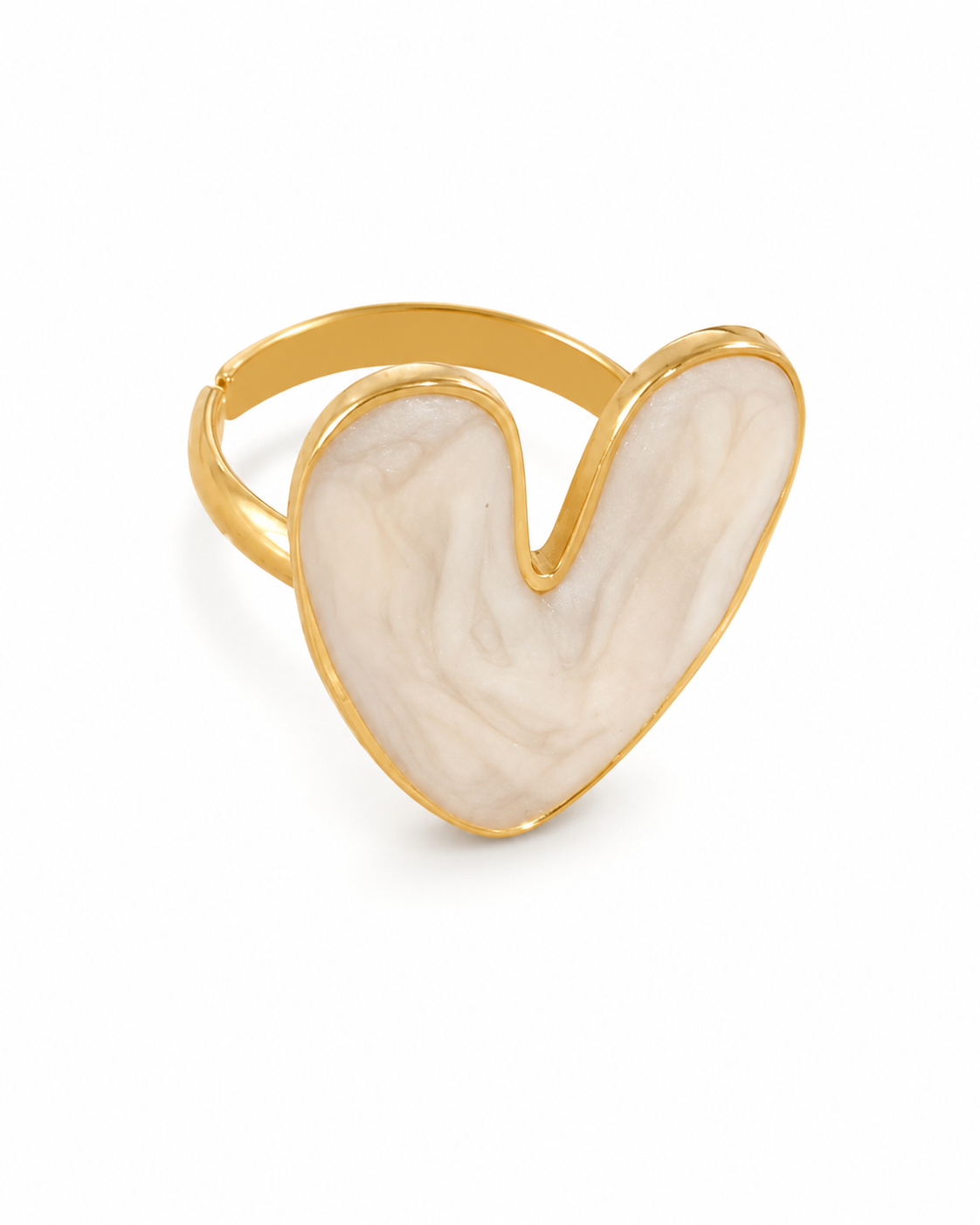 Detail view of Amour Enamel Heart Ring by Zodiglow