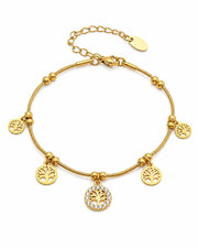 Front view of Arboris Tree of Life Charm Bracelet by Zodiglow