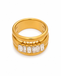 Front view of Aria Zircon Statement Rings by Zodiglow