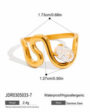 Styled view of Aurea Muse 4-Piece Stackable Ring Set by Zodiglow