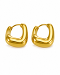Front view of Aurea Sculpted Huggie Earrings by Zodiglow
