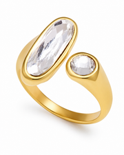 Side view of Aurelia Adjustable Zircon Rings by Zodiglow