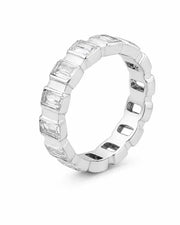 Detail view of Aurelia Baguette Zircon Band Ring by Zodiglow