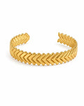 Front view of Aurelia Chevron Cuff by Zodiglow