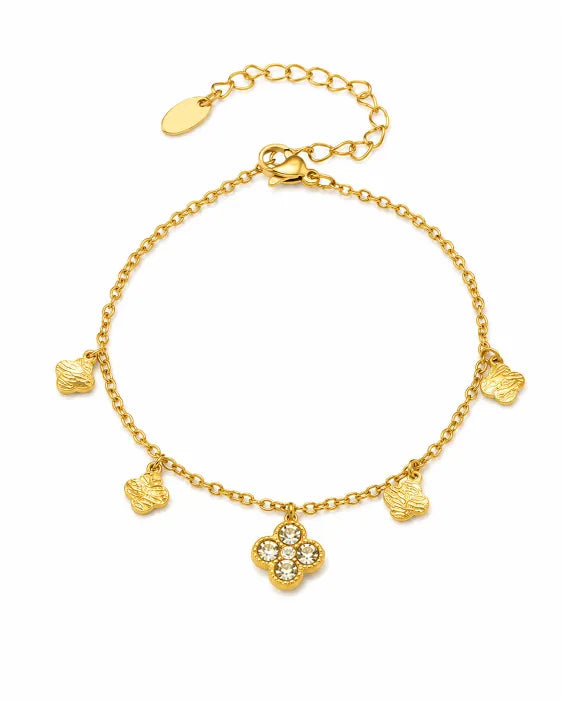 Additional view 10 of Aurelia Clover Charm Necklace & Bracelet Collection by Zodiglow